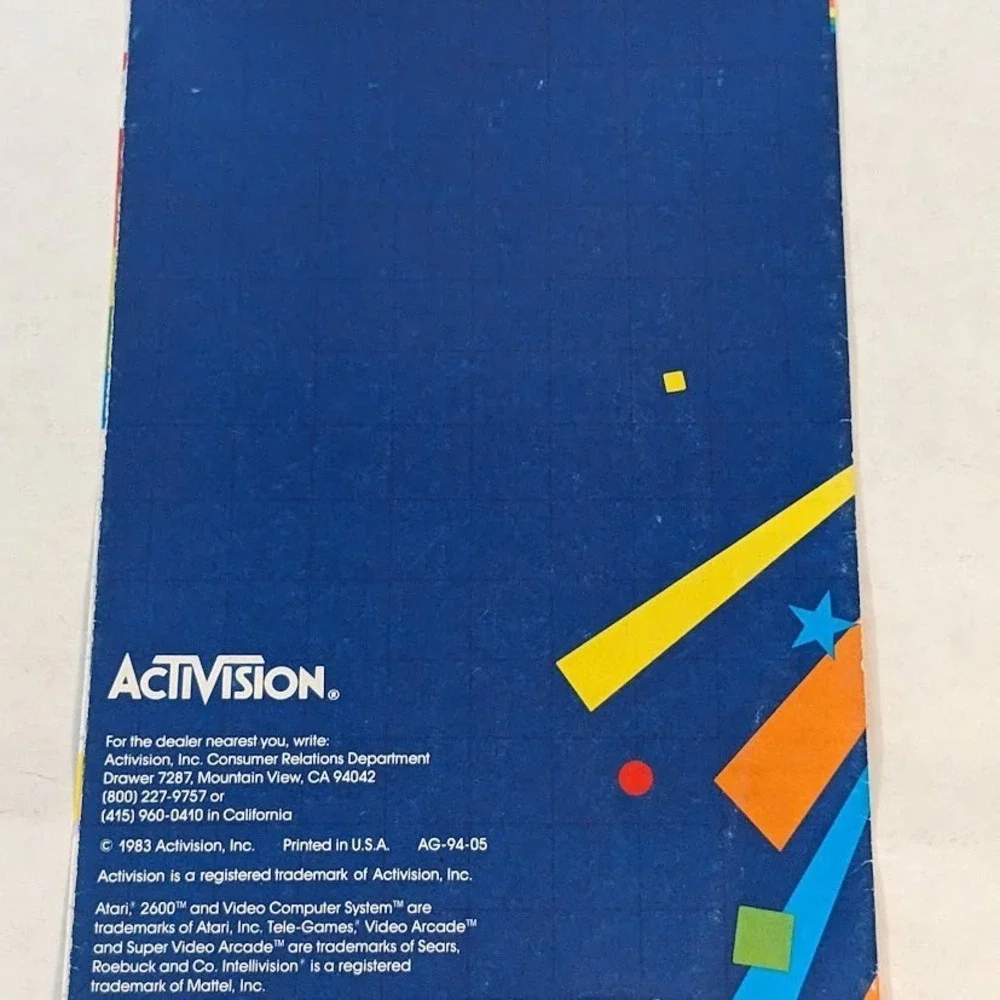 Vintage Atari Video Game Cartridge Mini Product Catalog Game Insert Lot 1983